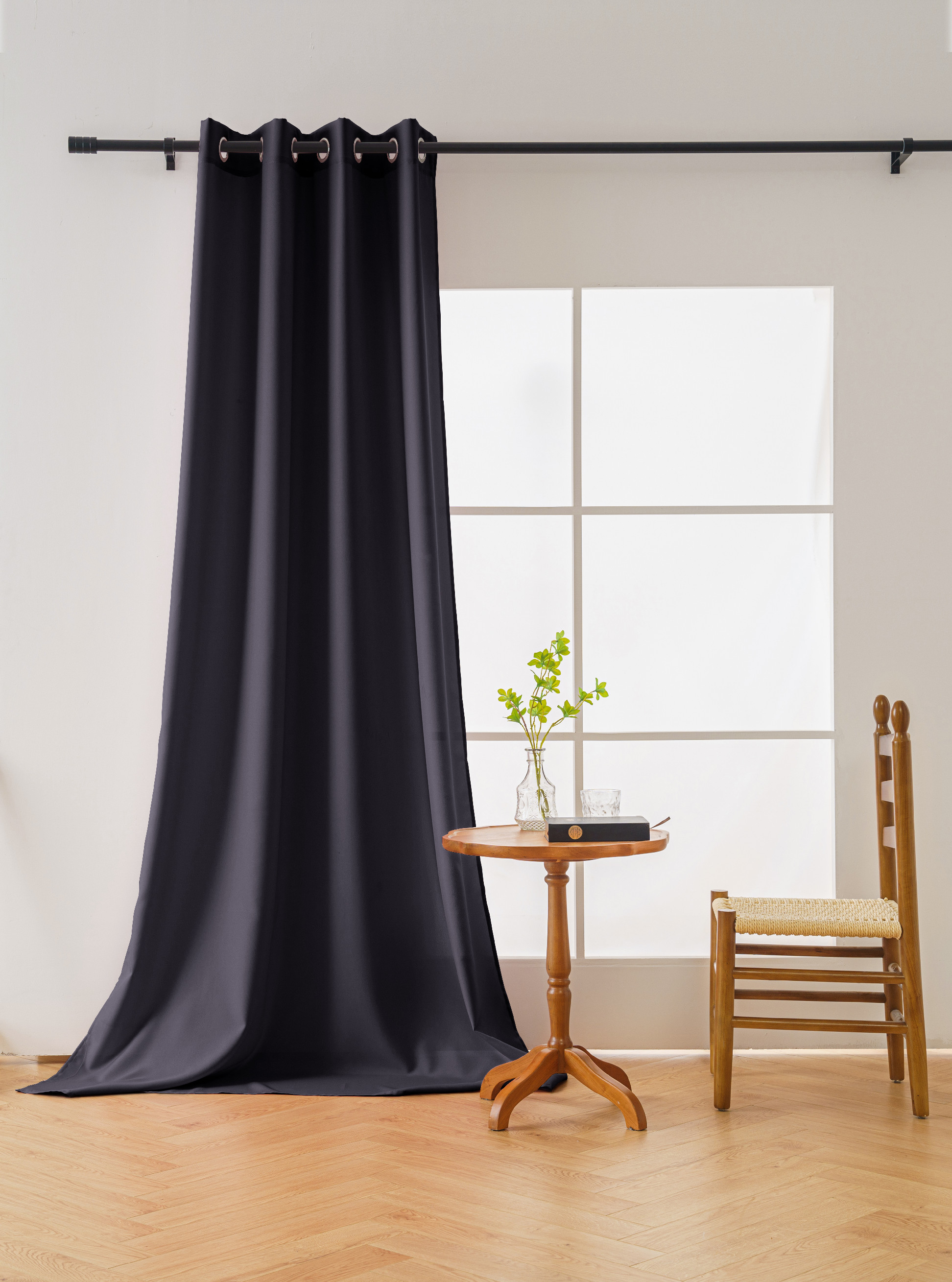 Závěs OXFORD LIGHT 140x250 cm, tmavě šedý Zavěšení: Kovové kroužky