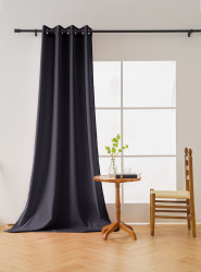 Závěs OXFORD LIGHT 140x250 cm, tmavě šedý Zavěšení: Kovové kroužky