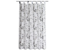 Závěs Roma 140x160 cm, lístky, šedo-bílý