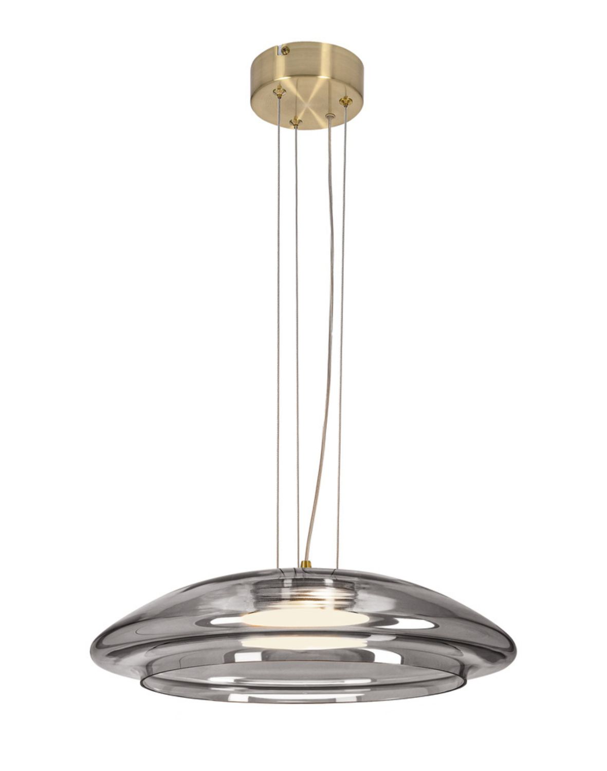 Závěsná lampa nad stůl kouřové sklo Ombre 42 cm