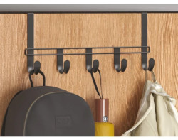 Závěsná lišta na dveře Lava TouchTherm U 38 cm, černá