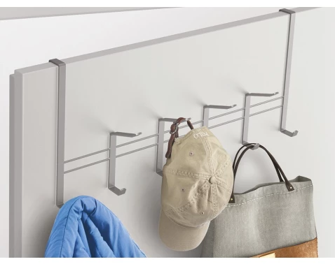 Závěsná lišta na dveře Polytherm 45 cm, stříbrná mat