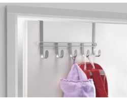 Závěsná lišta na dveře Polytherm U 38 cm, stříbrná mat