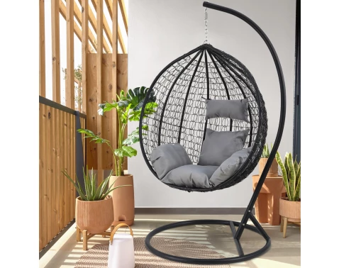 Závěsné křeslo Izeda, černé