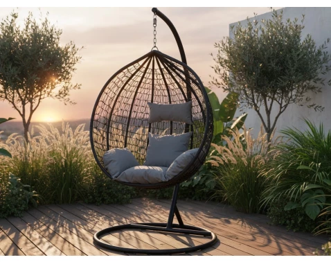 Závěsné křeslo Izeda, černé