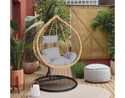 Závěsné křeslo Valencia, světle hnědé