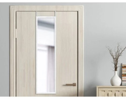 Závěsné zrcadlo na dveře Bea 30x120 cm, bílé