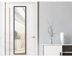 Závěsné zrcadlo na dveře Bea 30x120 cm, černé