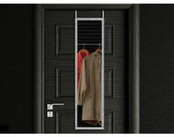 Závěsné zrcadlo na dveře Bea 30x120 cm, stříbrné