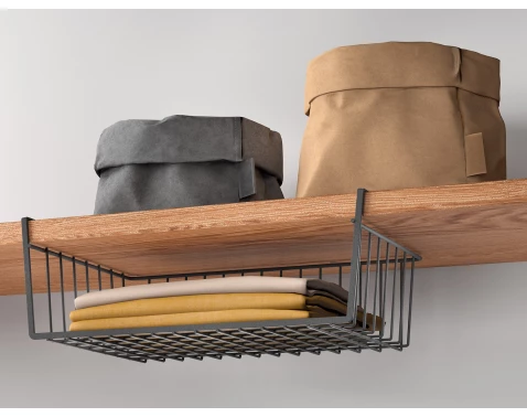 Závěsný koš Lava TouchTherm 40 cm, černý