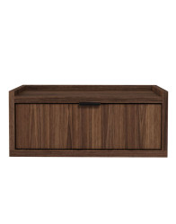 Závěsný noční stolek Edison Brown Warmia Walnut