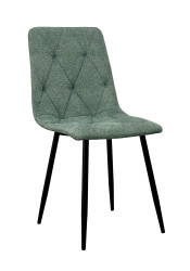 Zelená jídelní židle NAOMI BORG s černými nohami