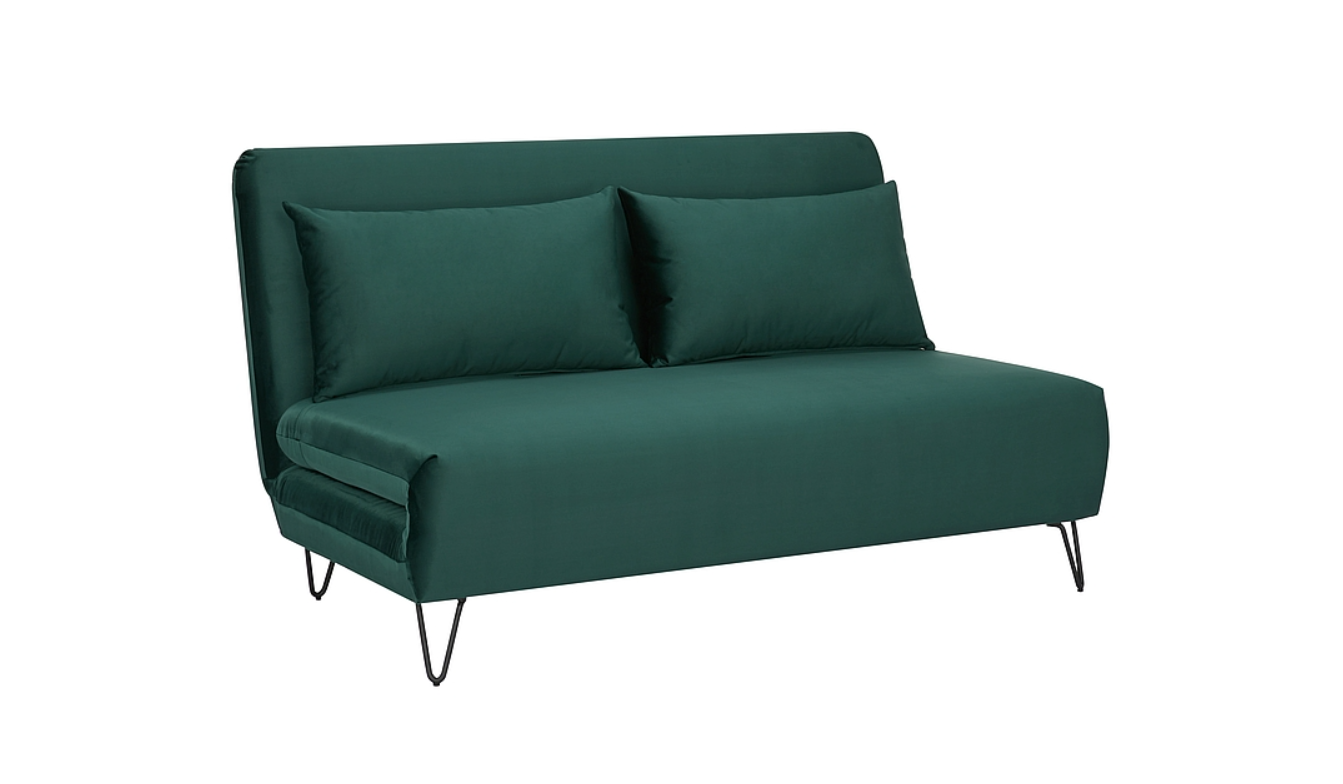 Zelená rozkládací pohovka ZENIA VELVET