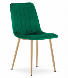 Zelená sametová židle LAVA
