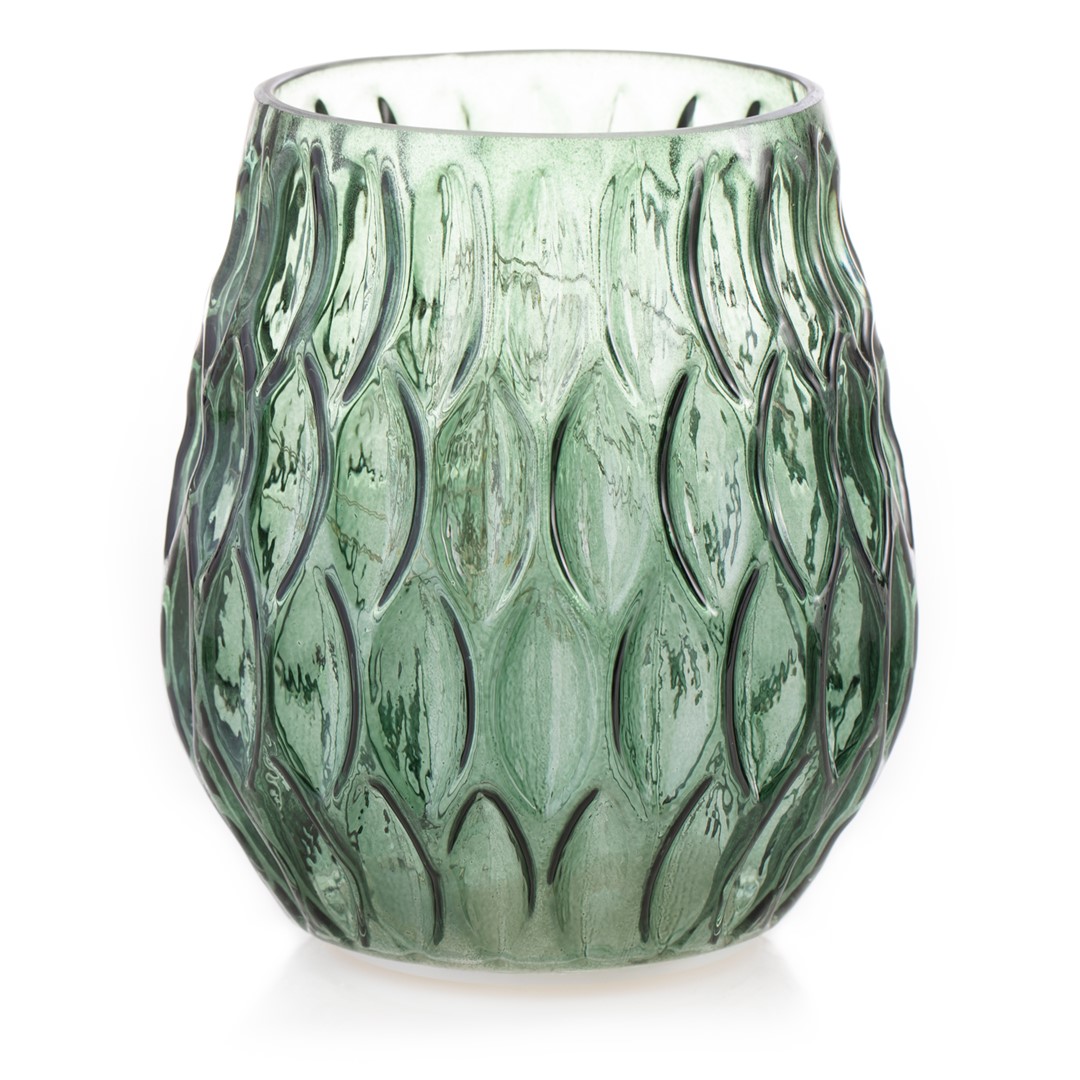 Zelená skleněná LED dekorace MADRID