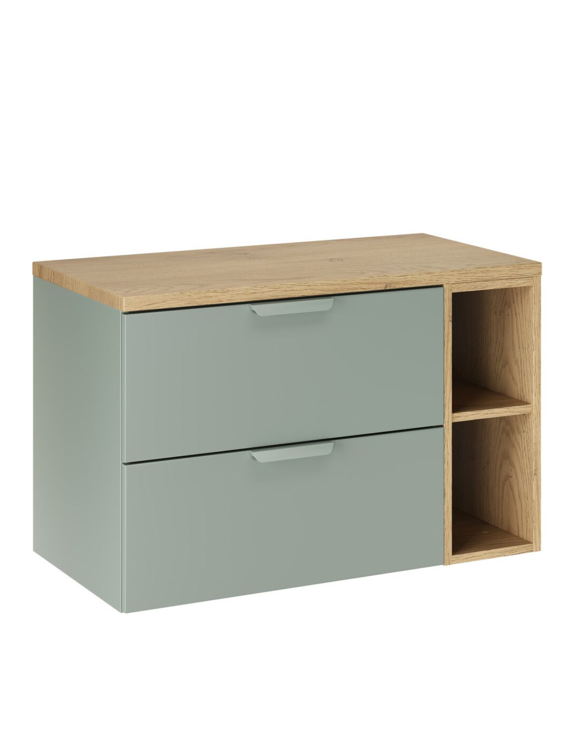 Zelená skříňka pod umyvadlo 80 cm s deskou (SET-ASG B CREMONA 80CM LR)