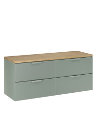Zelená skříňka se zásuvkami 120 cm do koupelny (SET-ASG B CREMONA 120CM)