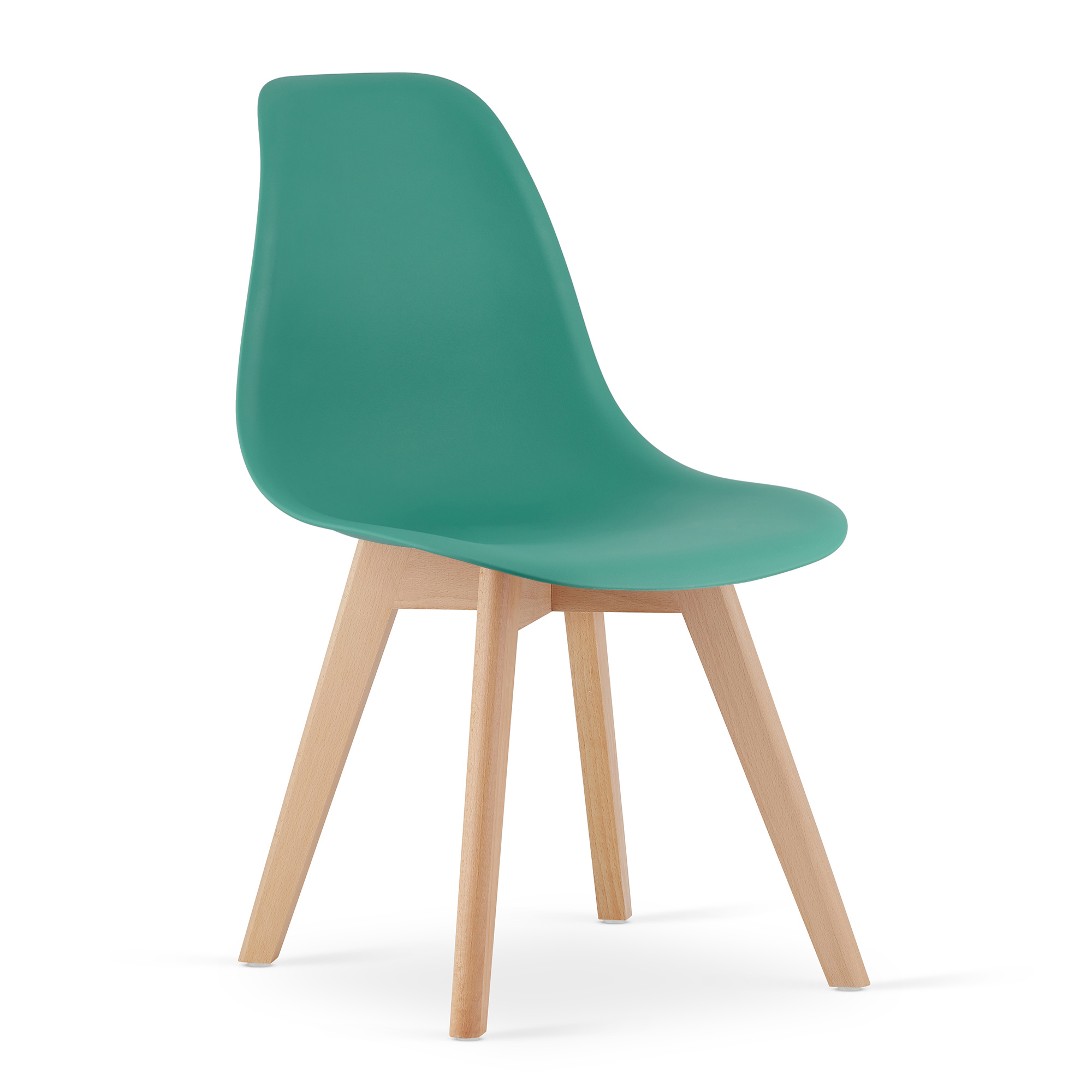 Zelená židle KITO s bukovými nohami