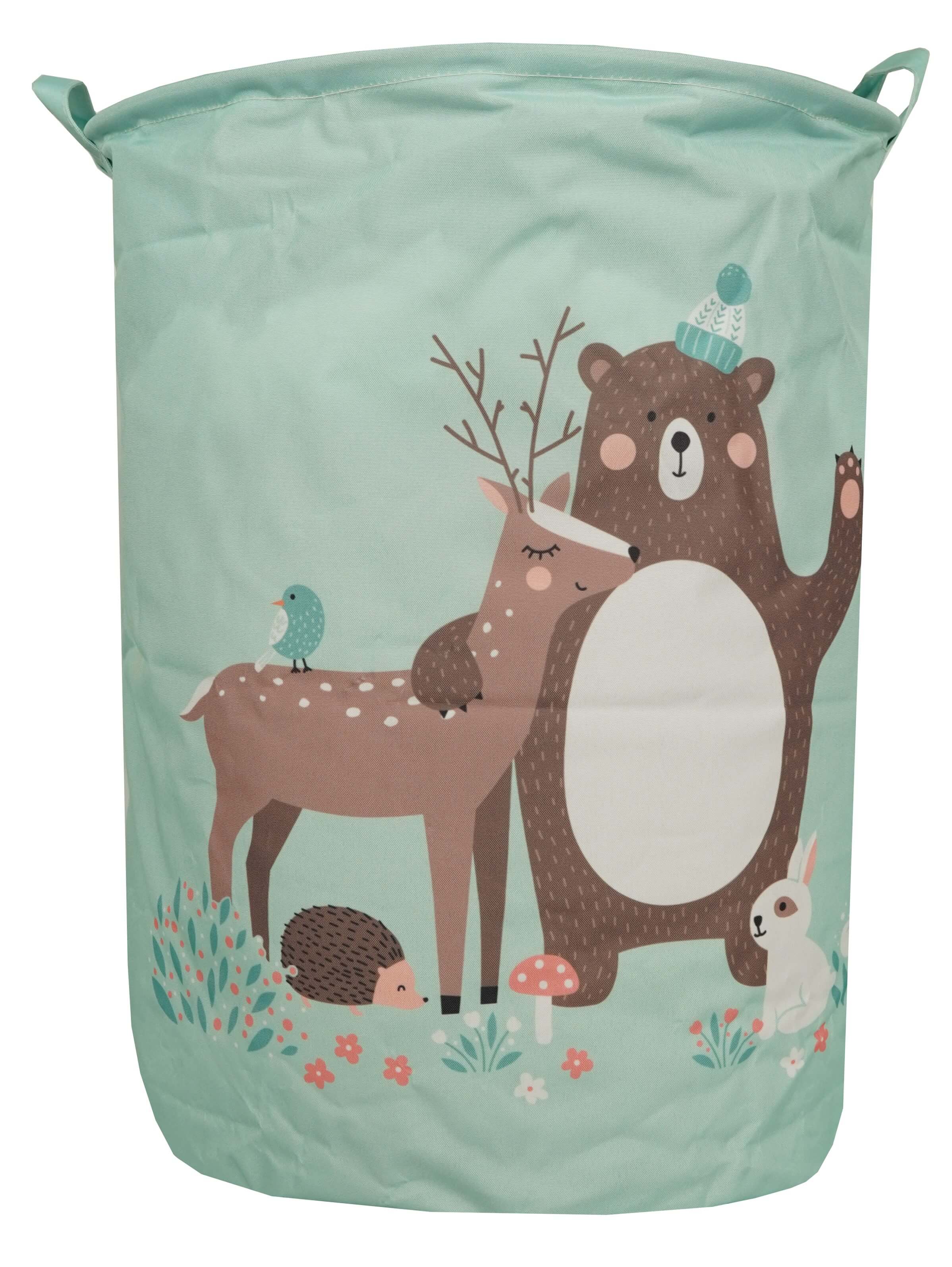 Zelený koš na hračky  a prádlo FOREST