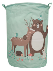 Zelený koš na hračky  a prádlo FOREST