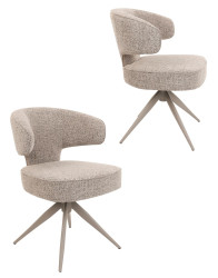Židle Nami N33, otočná o 360° s funkcí návratu, cashmere/coffee