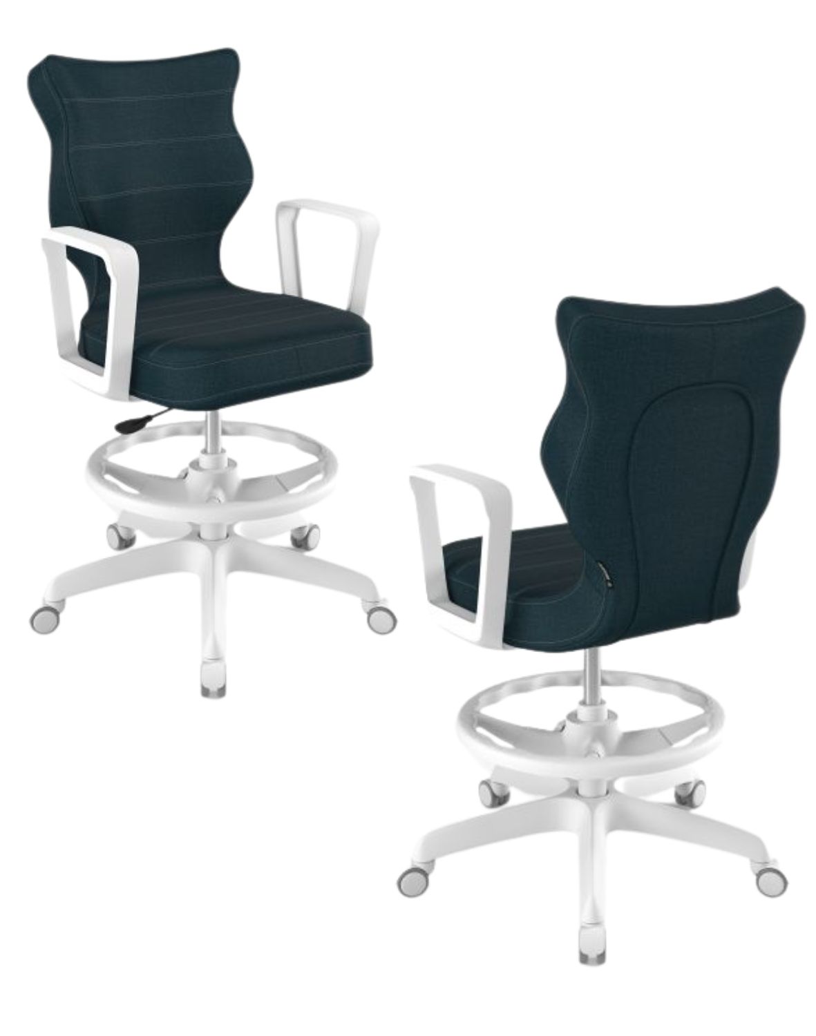Židle pro mládež Norm s podnožkou, bílá podnož, výška 146 - 176,5 cm, velikost 5 WK+P