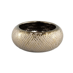 Zlatý keramický květináč HELLY GOLD Velikost: S