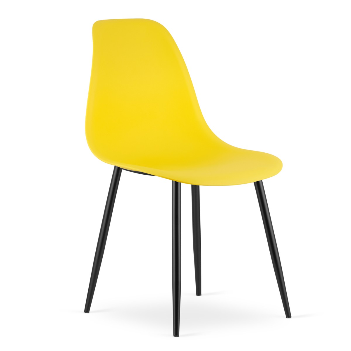 Žlutá židle OSAKA s černými nohami