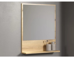 Zrcadlo s policí Pure Bliss 60 cm, dub evoke